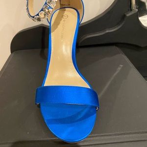 NWT Judith Leiber blue heel